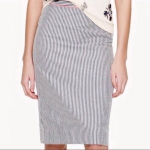 NWT J Crew Factory Seersucker Pencil Skirt
